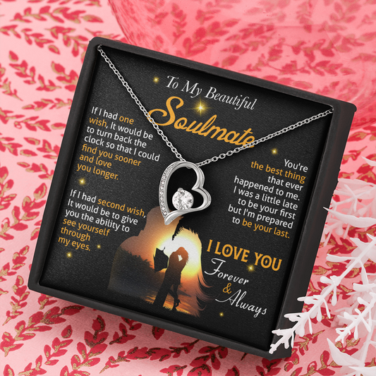 N0C To My Soulmate Necklace, Gift For Wife Girlfriend From Husband, Valentines Day