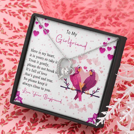 257C Loving Couple Birds Necklace To My Girlfriend, Gift for Her From Boyfriend