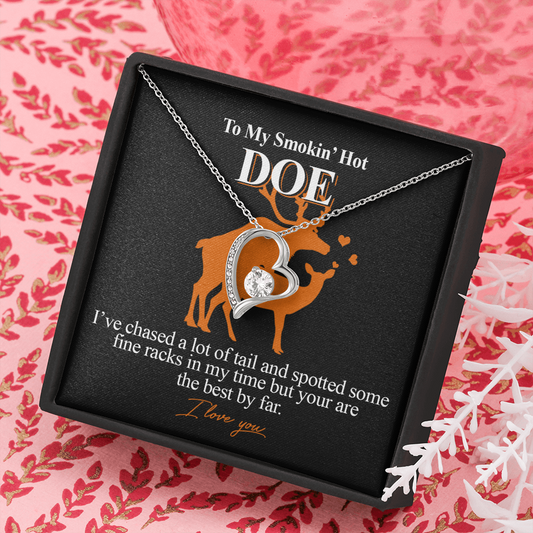 My Smokin' Hot Doe I Love You Heart Necklace Anniversary Xmas Gift for Her 485