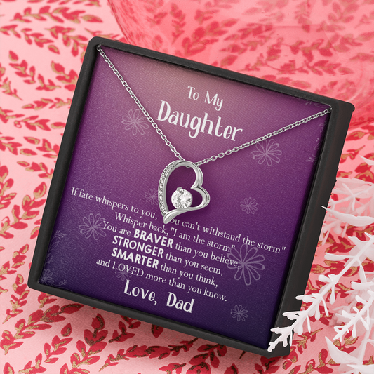 155C Necklace To My Daughter, Gift for Her, Women Necklace, Birthday Gift from Dad