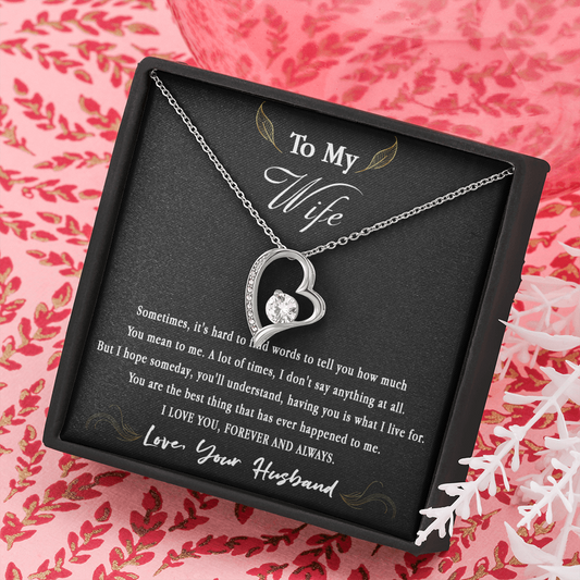 66C Love Gift To My Wife, Women Necklace for Her from Husband I LOVE YOU Forever
