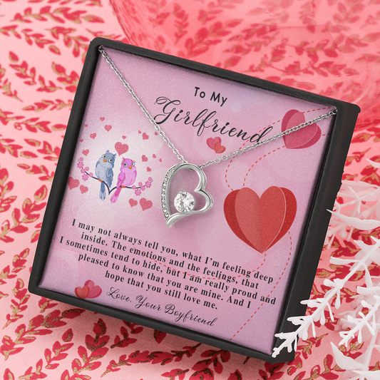 255C Necklace To My Girlfriend, Gift for Her From Boyfriend, Loving Couple Birds Gift