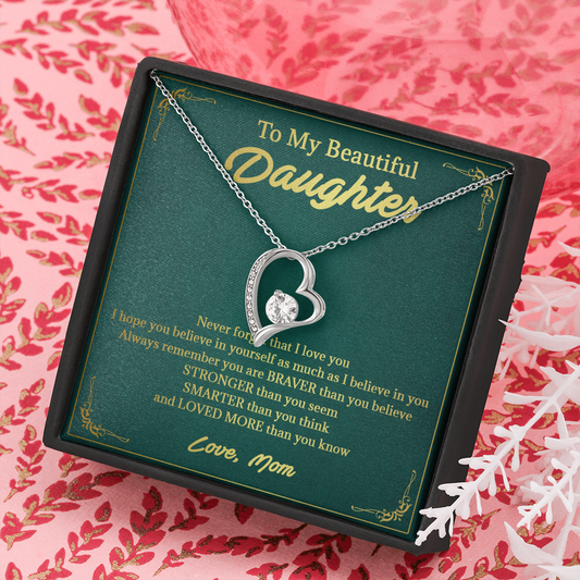 146C Necklace To My Beautiful Daughter, Perfect Gift for Daughter, I Love You More