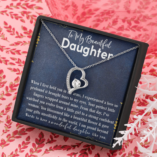 9C To My Beautiful Daughter Love Gift Luxury Alluring Beauty Necklace For Daughter