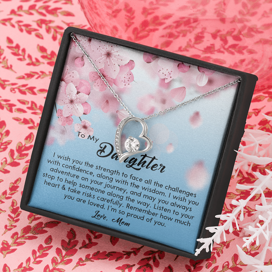 132C Necklace To My Daughter, Gift for Daughter from Mom, Daughter Birthday Gift