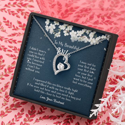 163C Necklace Gift To Beautiful Wife, Valentine Gift for Her, I Married Perfect Wife
