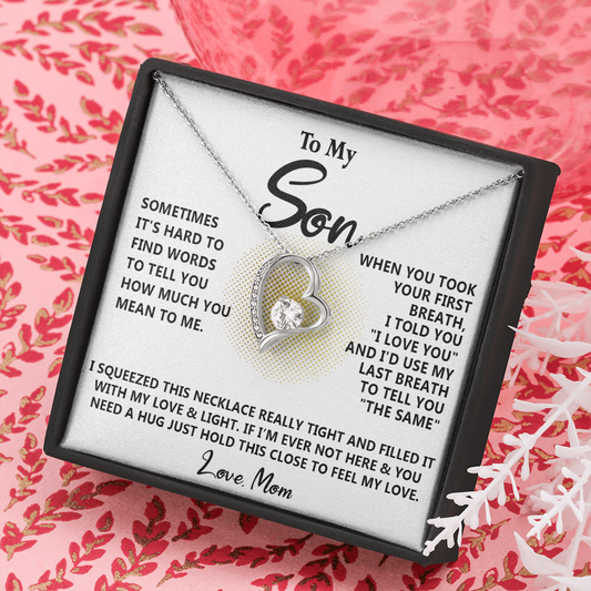 N375C To My Son Christian Cross Necklace Birthday Gift For Son From Mom Christmas Gift