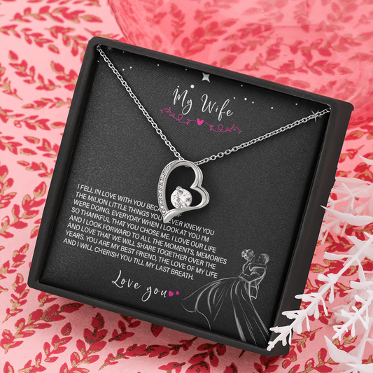 62C Love Necklace To My Wife, Gift for Her, Beautiful Wife Necklace From Husband