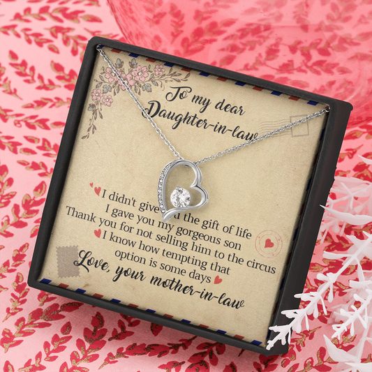 11C Letter To My Daughter-In-Law Necklace, Gift For Daughter In Law from Mother Mom