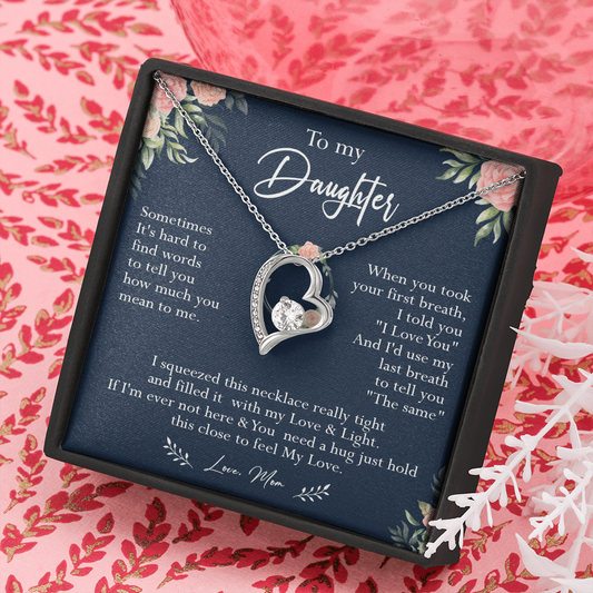 N378C To My Daughter Necklace, Necklace Gift For Daughter From Mom, Birthday Gift