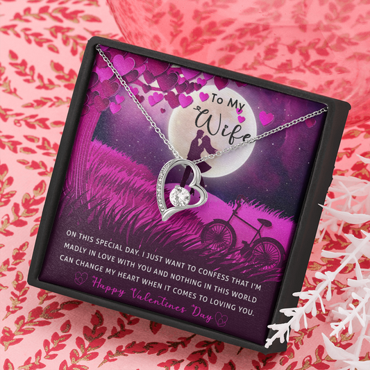 182C Necklace To my Wife, Valentine Gift for your Beautiful Wife, Valentine Necklace