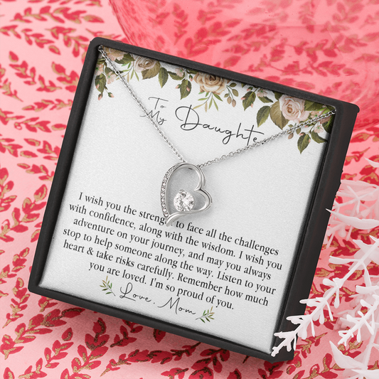 152C Necklace To My Daughter, Daughter Necklace Birthday Gift from Mom, Proud of You