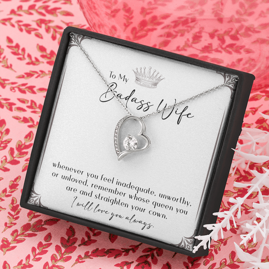 164C Necklace Gift To My Badass Wife, I LOVE YOU Always, Valentine's Day Gift for Her