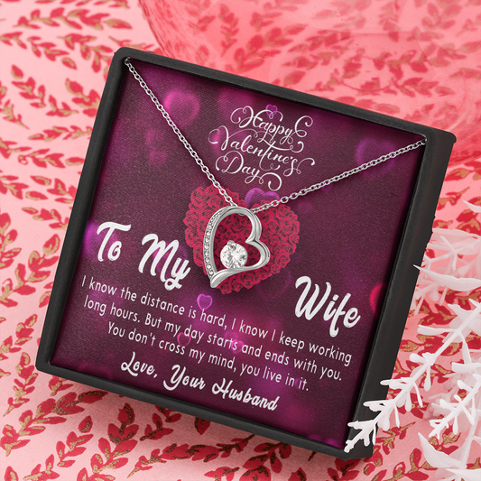 189C Valentine's Day Gift Necklace for Wife, Your Love Necklace, I Love You Forever