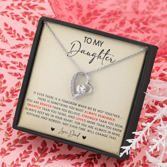 N349C To My Daughter Necklace, Daughter Father Necklace, Gift For Daughter From Dad
