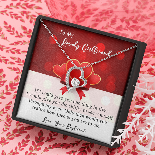 254C Necklace To My Lovely Girlfriend, Gift for Her From Boyfriend, Couple Love Gift
