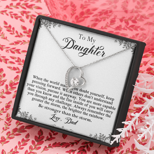 141C To My Daughter Necklace, Perfect Gift for Daughter From Dad, I Love You Daughter