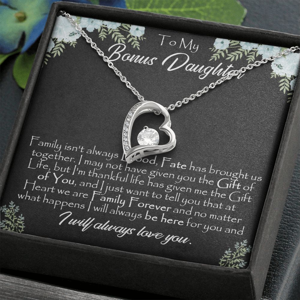 26C To My Bonus Daughter, Gift For Bonus Daughter Necklace, Step Daughter Necklace