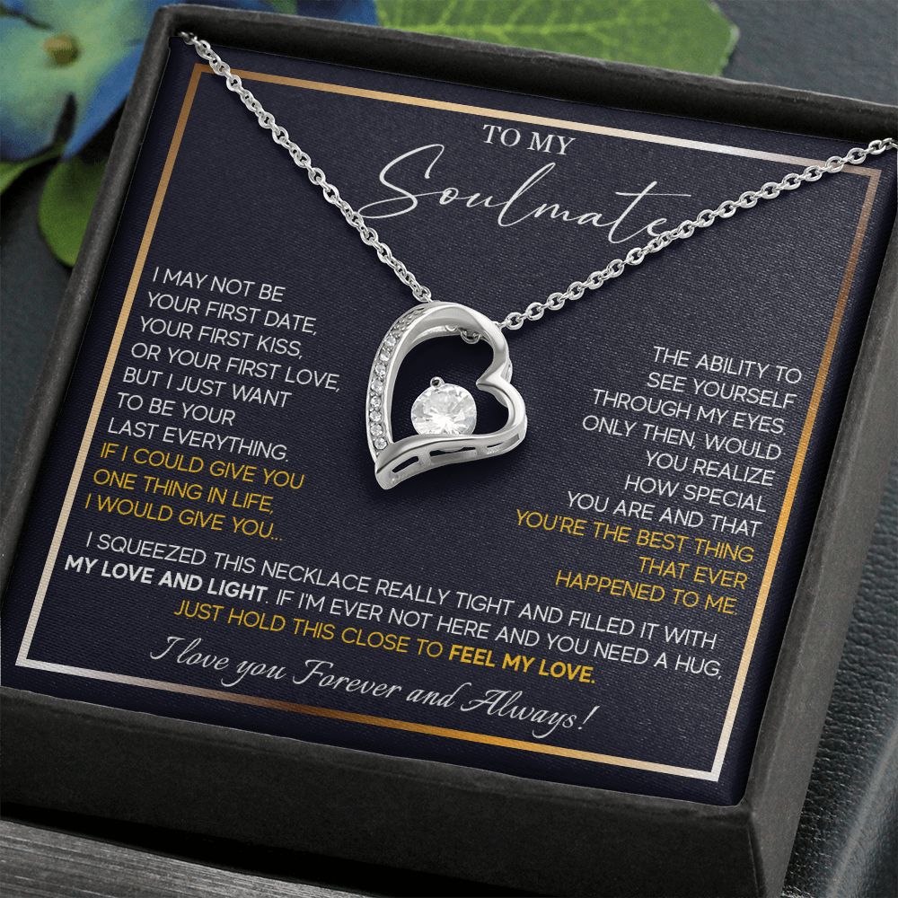 560C To My Soulmate Necklace, Couples in Love Gifts, Jewelry Romantic Gifts For Wife