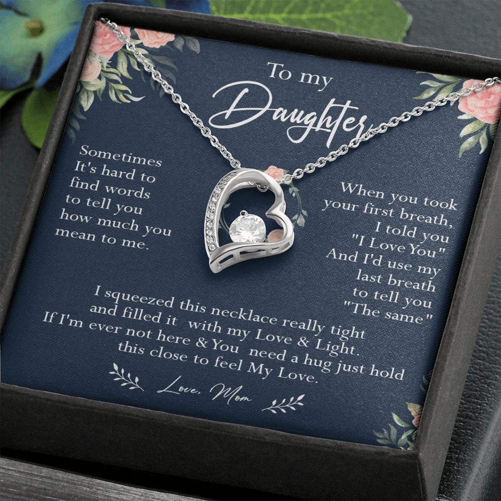 N378C To My Daughter Necklace, Necklace Gift For Daughter From Mom, Birthday Gift