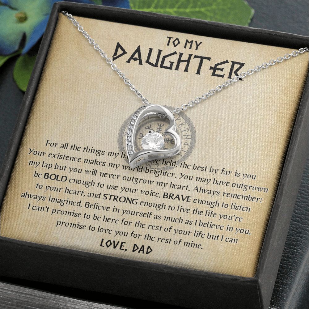 567C To My Daughter Necklace, Viking Daughter Gift from Dad, Birthday Gifts Jewelry