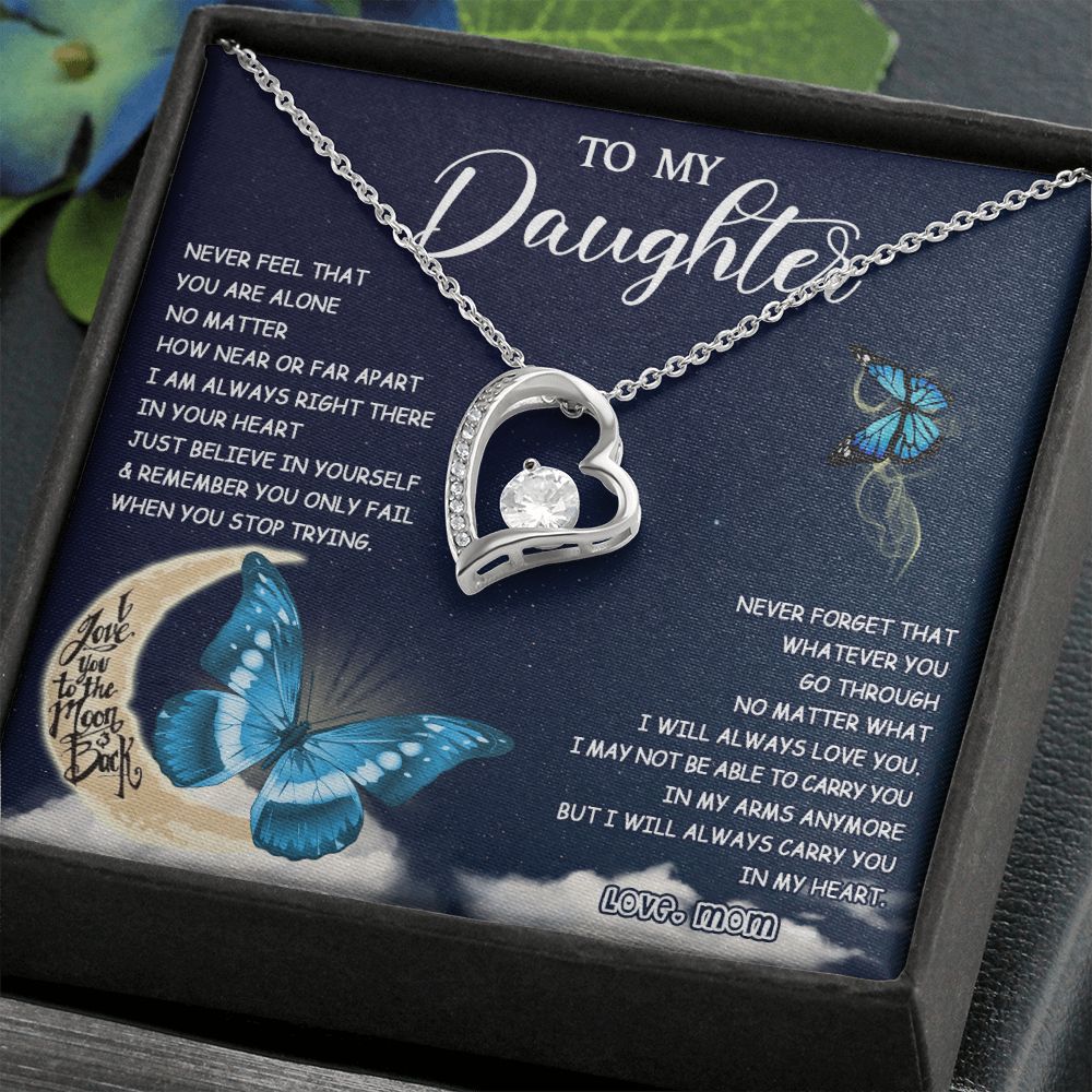 476C To My Daughter Necklace Mother to Daughter Birthday Graduation Gift from Mom
