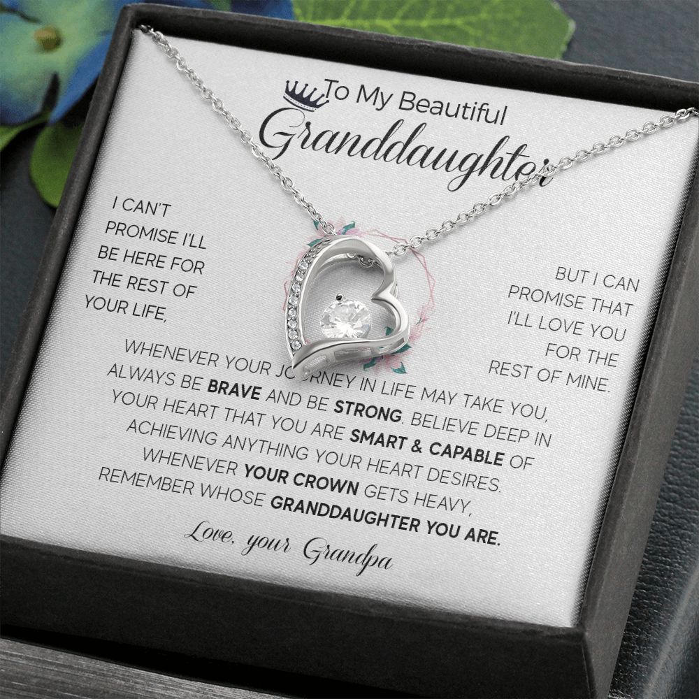 563C To My Granddaughter Necklace, Birthday Gifts For Granddaughter from Grandpa