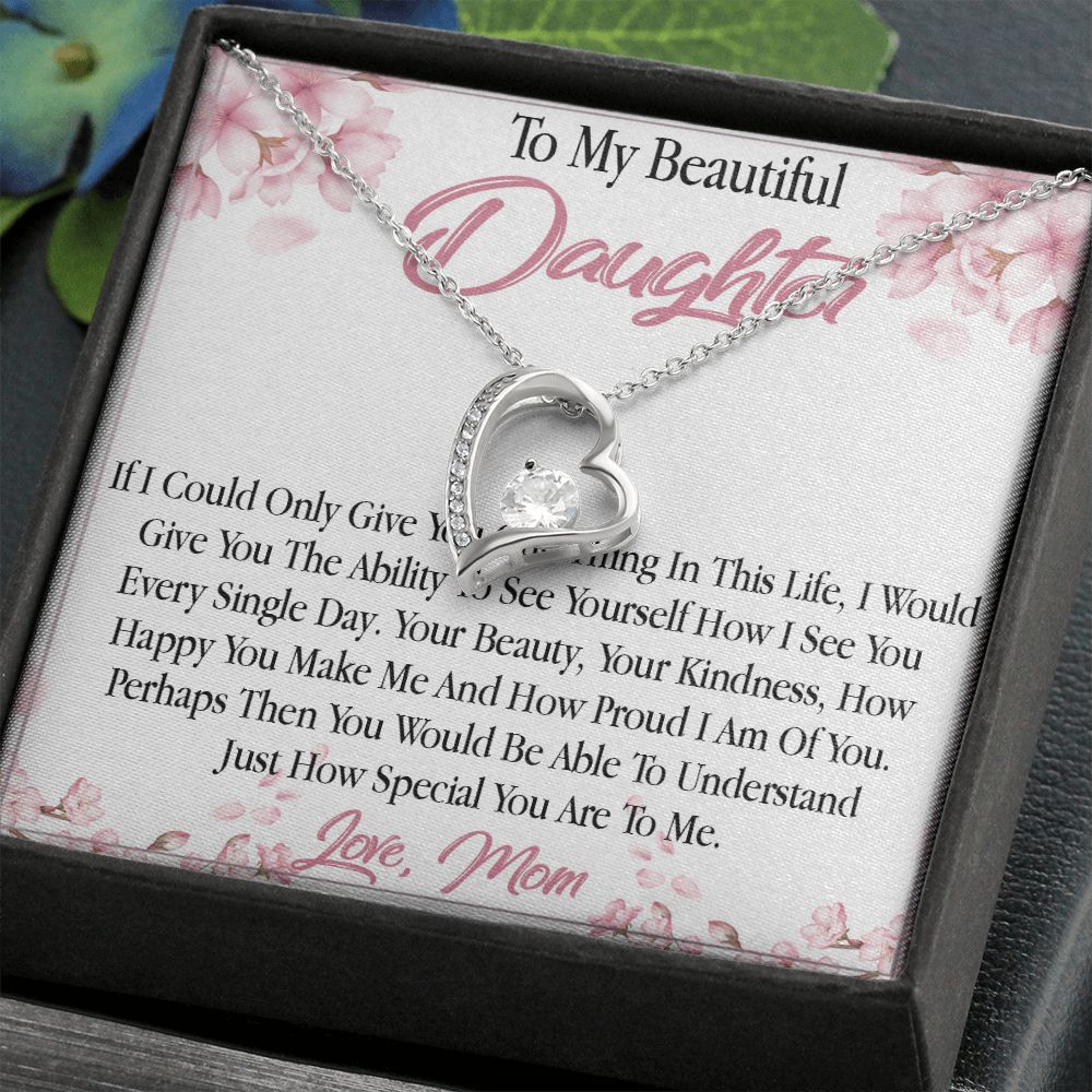 27C To My Daughter From Mom Necklace, Holiday, Birthday Gift To Daughter From Mom
