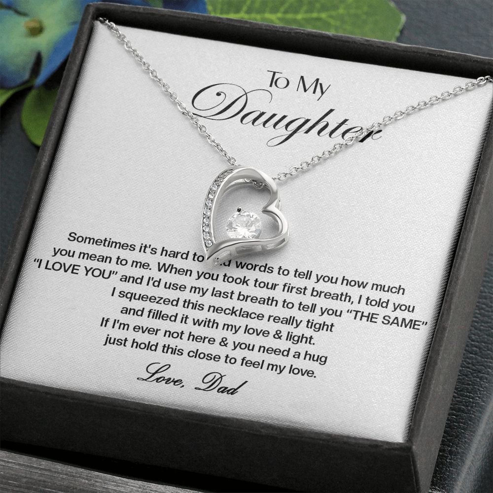 453C To My Daughter Necklace,Xmas Gift For Daughter From Dad,Daughter Father Necklace