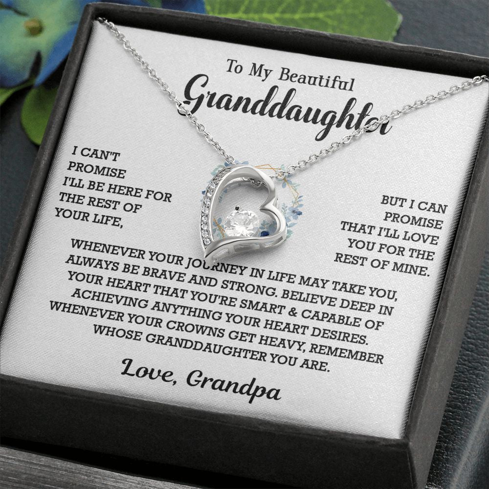 613C To My Granddaughter Necklace, Birthday Gift For Granddaughter, Necklace Gifts