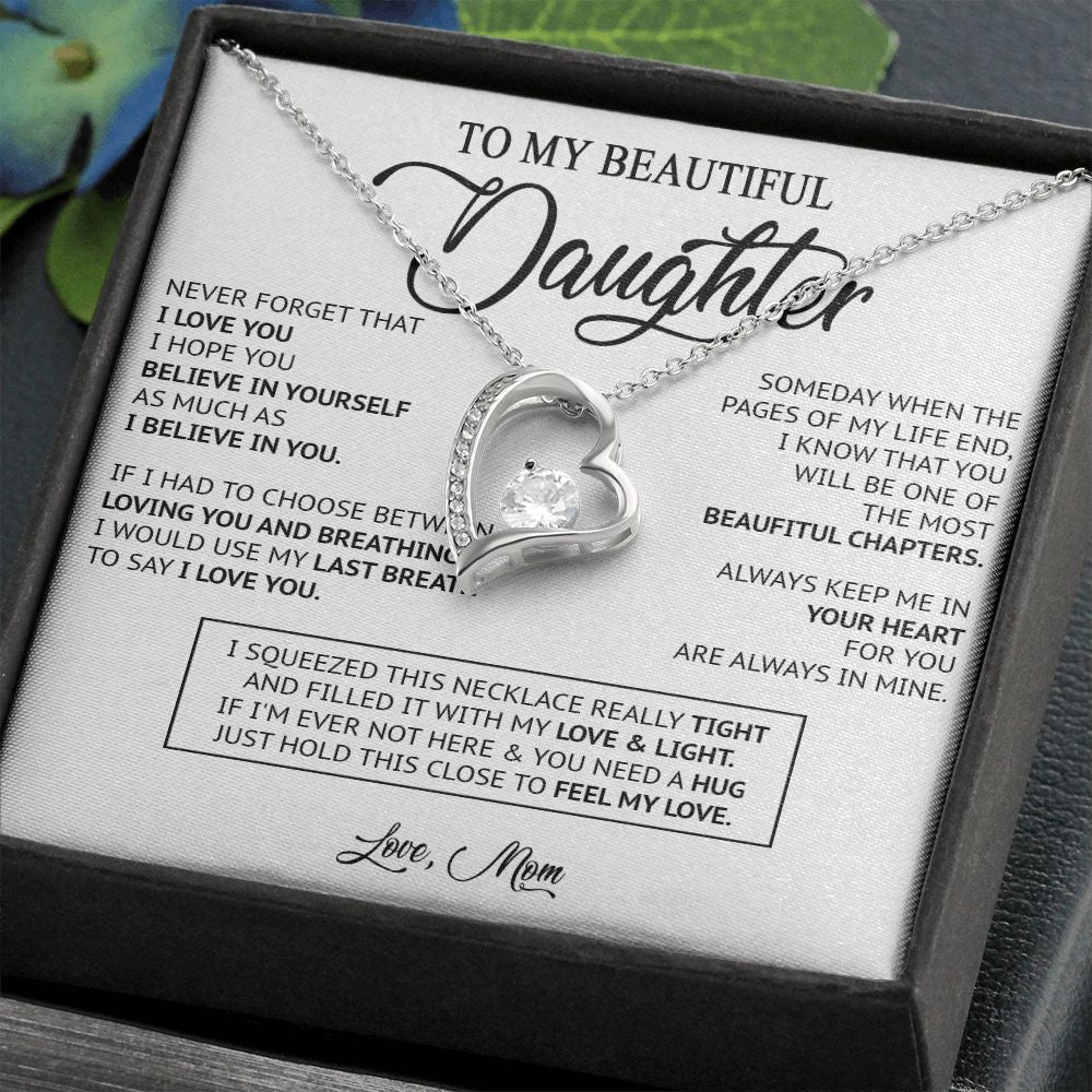 480C To My Daughter Necklace, Birthday Gift For Daughter From Mom, Xmas Gifts for Her