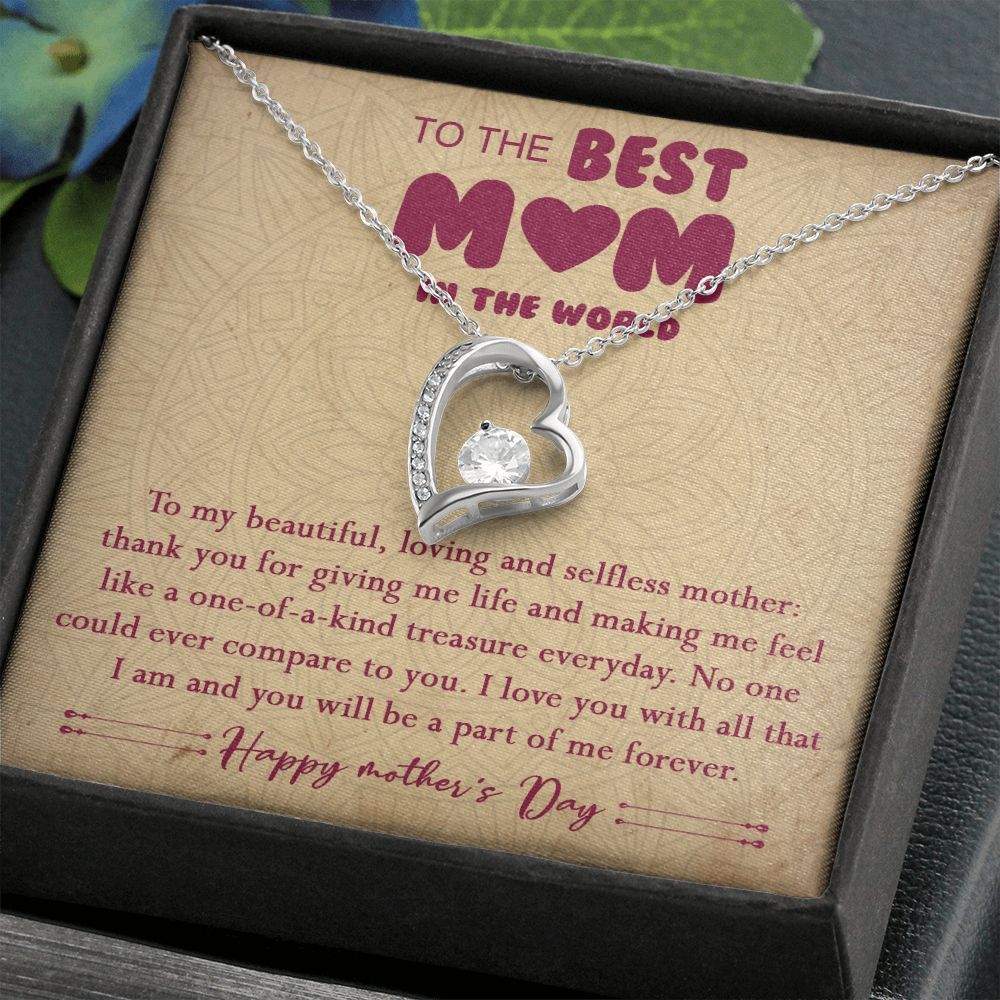 406C To The Best Mom In The World Necklace, Happy Morther's Day Gift For Mom