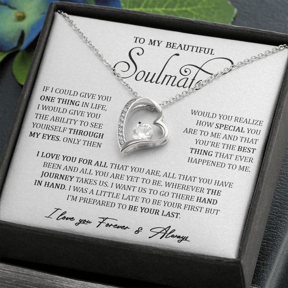 454C To My Soulmate Necklace,Necklace Gift For Wife Girlfriend From Husband,Xmas Gift