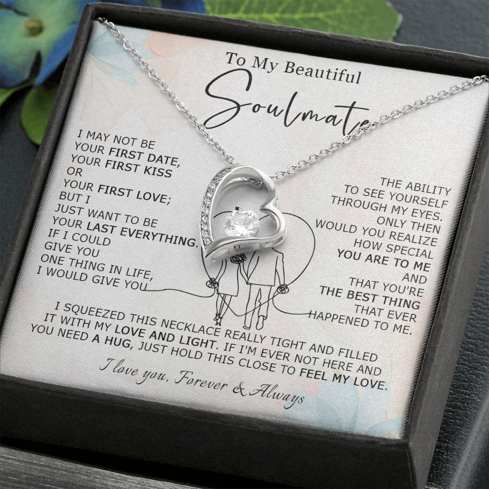 584C To My Soulmate Necklace, Wife Necklace, Girlfriend Necklace, Love Necklace Gifts