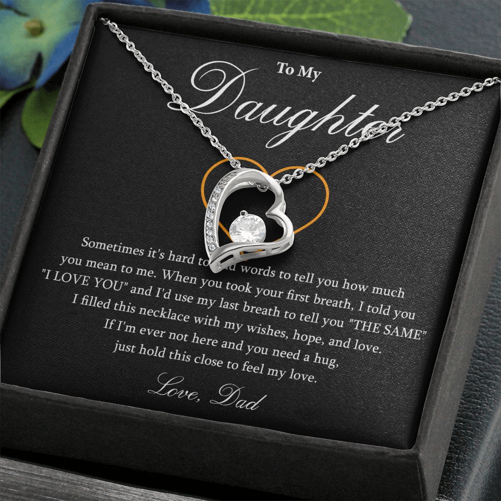 569C To My Daughter Necklace, Gift For Daughter From Dad, Daughter Father Necklace