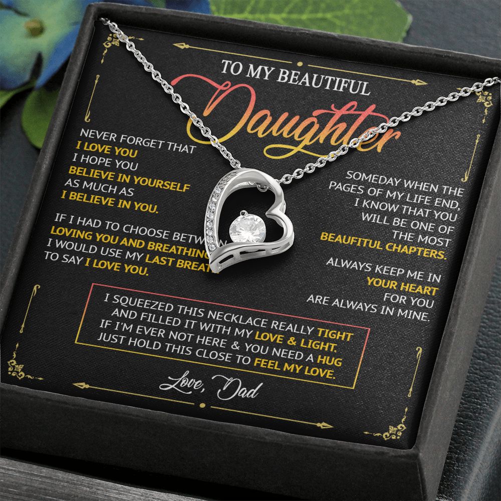481C To My Daughter Necklace, Birthday Gift For Daughter From Dad, Women Jewelry Gift