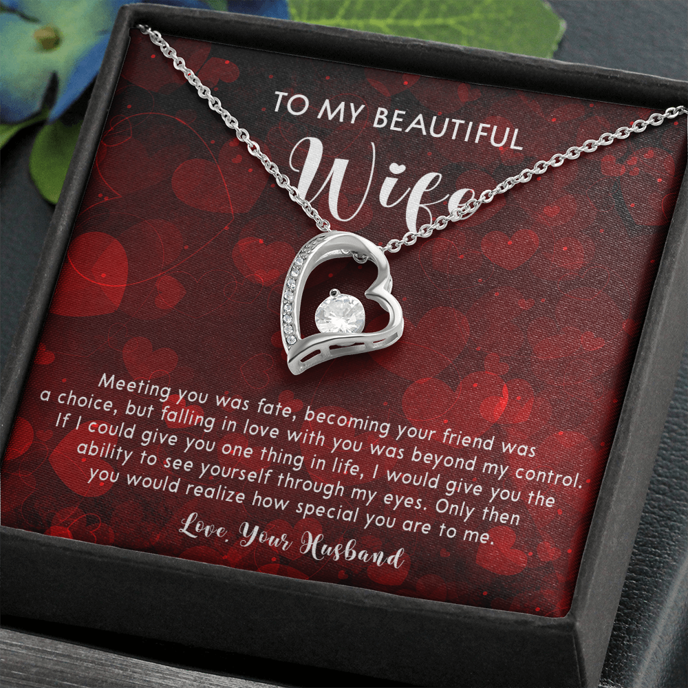 253C Necklace To My Beautiful Wife, Gift for Her From Husband, Couple In Love Gift