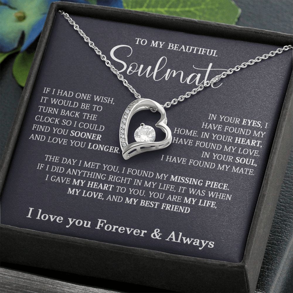 467C To My Soulmate Necklace, Gift For Wife Girlfriend From Husband, Birthday Gift