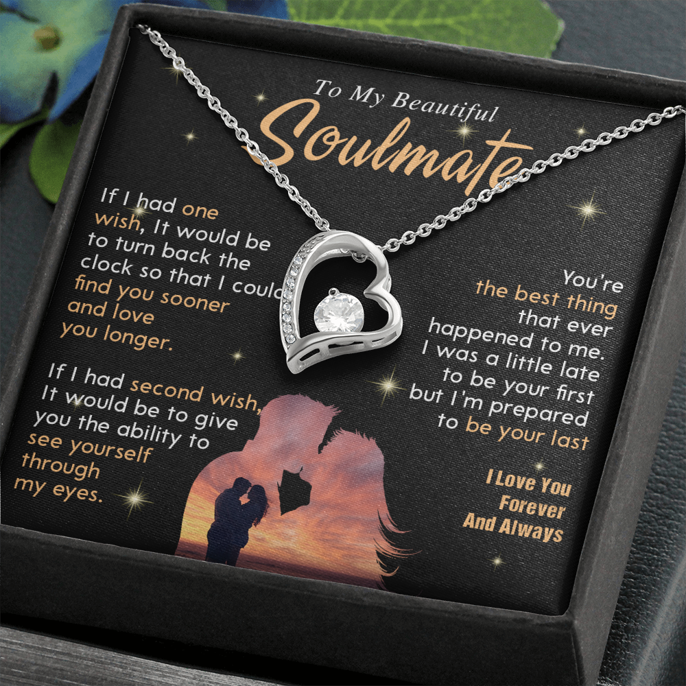 N352C To My Soulmate Necklace, Gift For Wife Girlfriend From Husband, Valentines Day