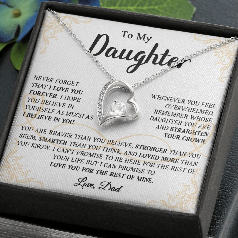622C To My Daughter Necklace, Daughter Father Necklace, Daughter Gift From Dad, Xmas