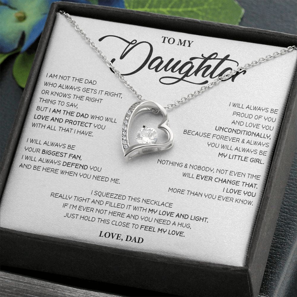 500C To My Daughter Necklace, Love Knot Pendant Necklace, Daughter Gift from Dad