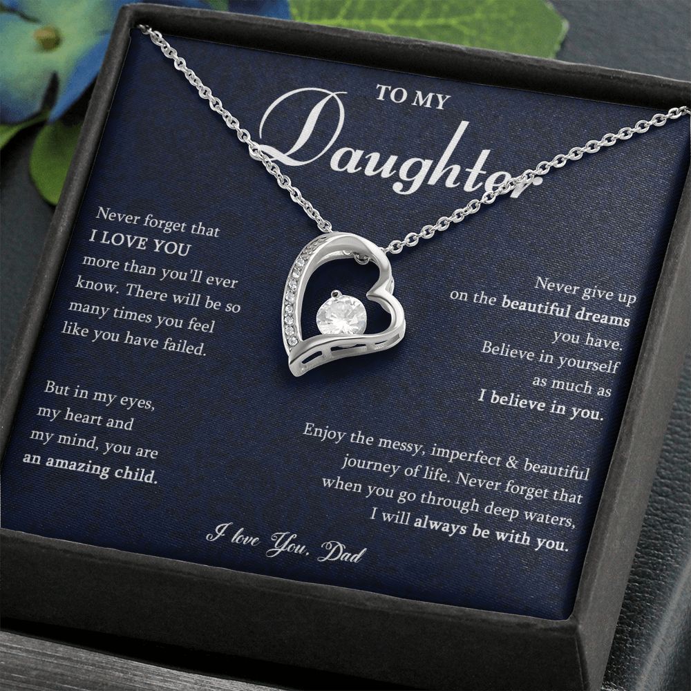 530C To My Daughter Necklace, Gift for Daughter from Dad, Daughter Love Necklace Gift