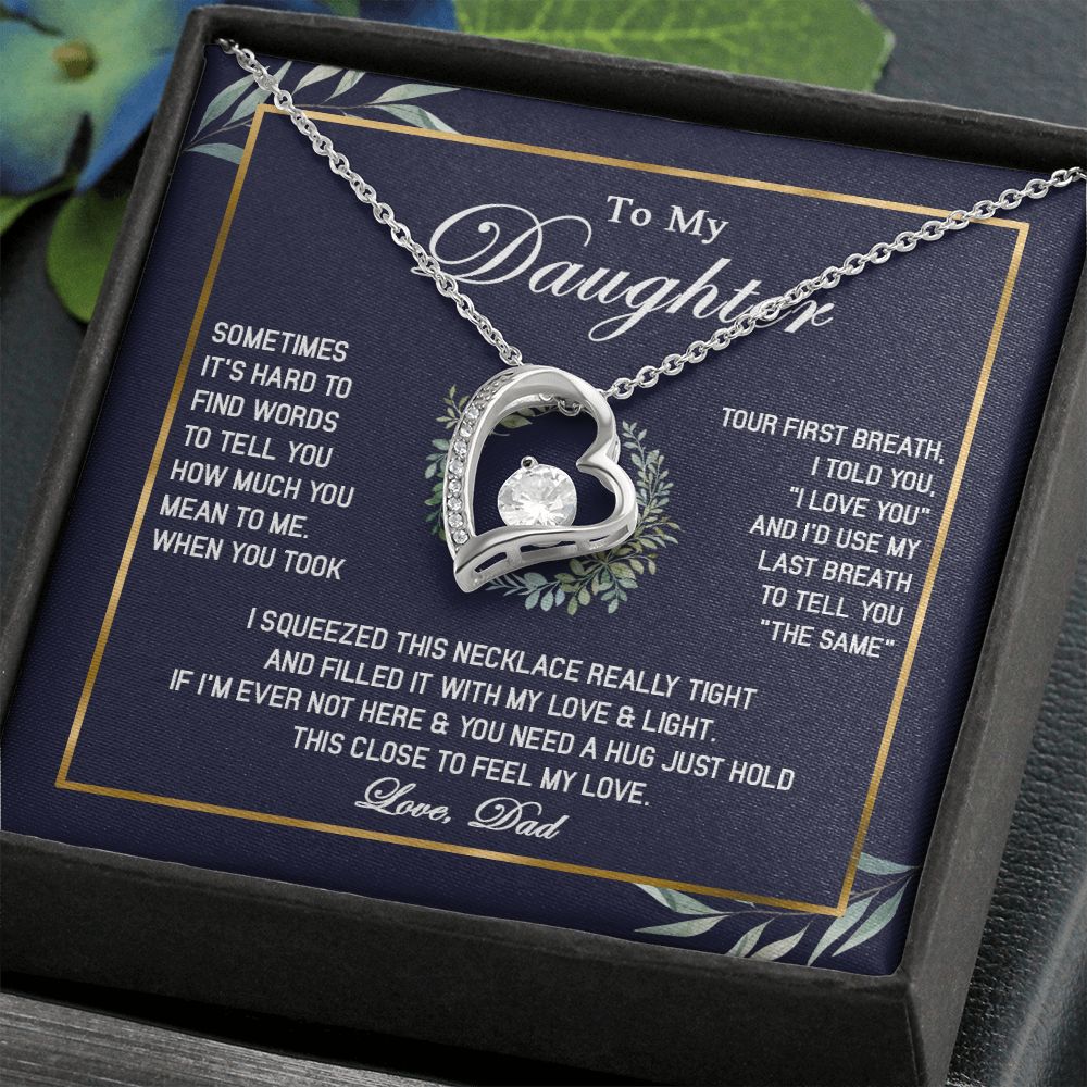 463C To My Daughter Necklace, Gift For Daughter From Dad, Daughter Father Necklace