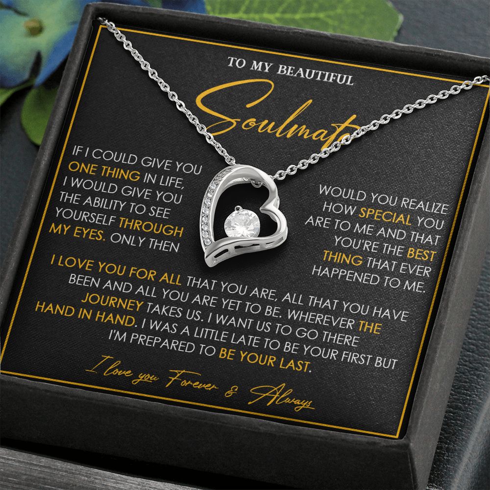 732C To My Soulmate Necklace, Birthday Gift For Wife Girlfriend, Love Valentine Gift