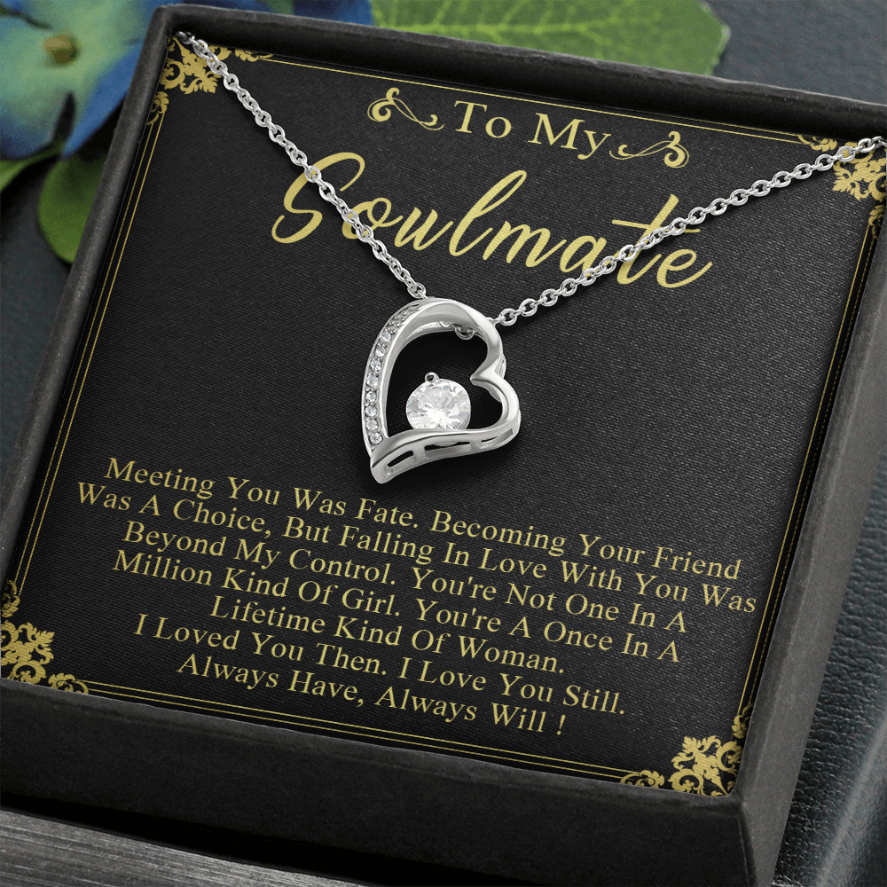 N358C To My Soulmate Necklace Engagement Anniversary Gift for Her Birthday