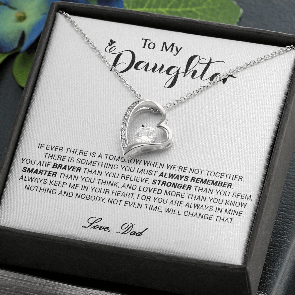 440C To My Daughter Necklace, Birthday Gift For Daughter From Dad, Christmas Gift