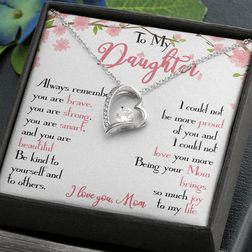 28C To My Daughter Necklace, Daughter Mother Necklace, Daughter Gift from Mom