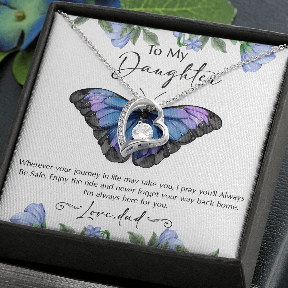 99CTo My Daughter Necklace, Gift For Daughter From Dad, Necklace Gift Birthday