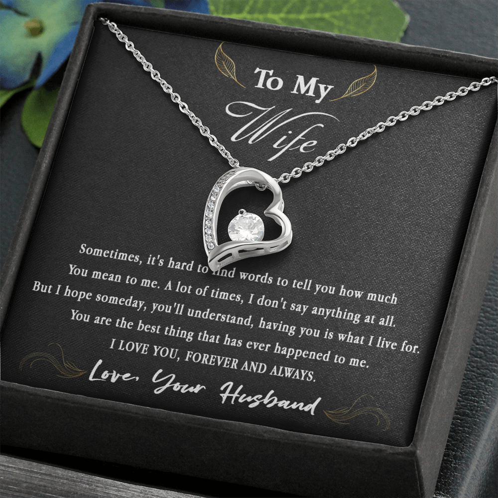 66C Love Gift To My Wife, Women Necklace for Her from Husband I LOVE YOU Forever