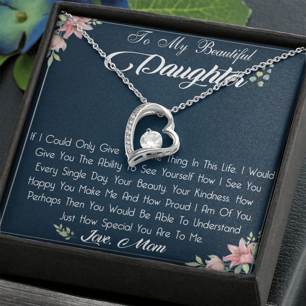 29C To My Beautiful Daughter Necklace, Gift For Daughter From Mom, Daughter Birthday